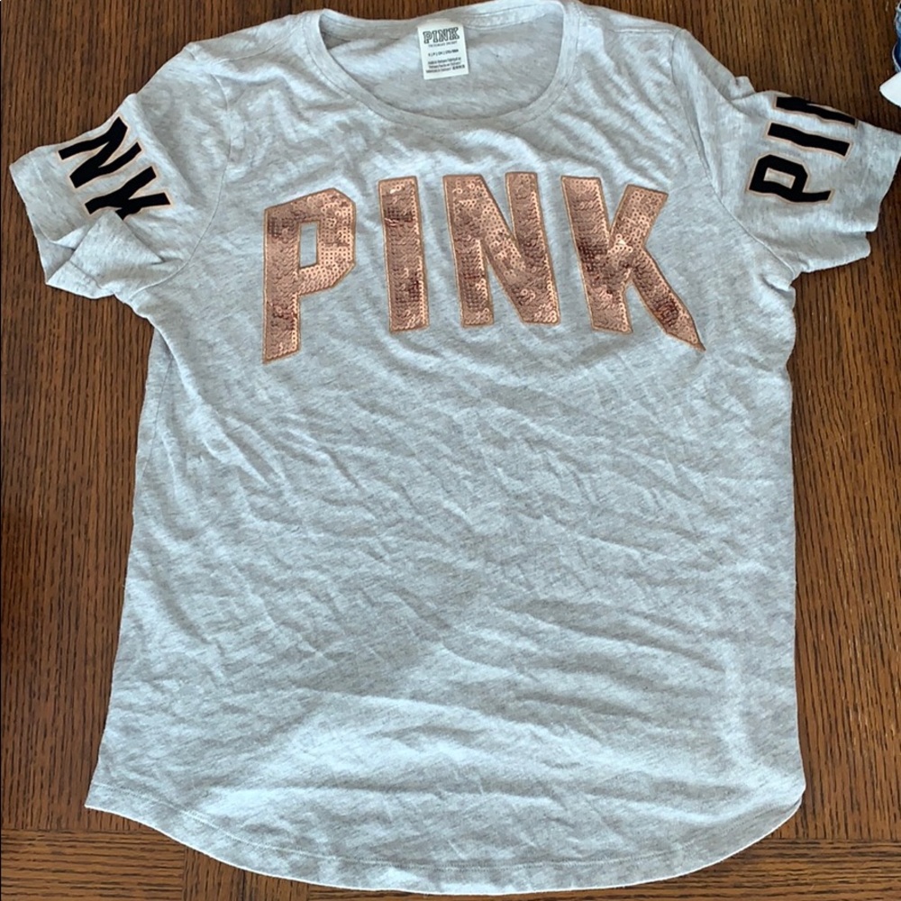 Gray “pink” sparkly shirt